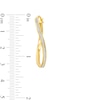 Thumbnail Image 1 of Glitter Enamel Curvy Hoop Earrings in 14K Gold