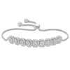 Thumbnail Image 1 of 1.50 CT. T.W. Multi-Diamond Frame Bolo Bracelet in 10K White Gold - 9.5"