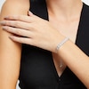 Thumbnail Image 2 of 1.50 CT. T.W. Multi-Diamond Frame Bolo Bracelet in 10K White Gold - 9.5"