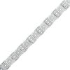 Thumbnail Image 0 of 0.25 CT. T.W. Cushion Multi-Diamond Collar Line Bracelet in Sterling Silver