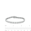 Thumbnail Image 3 of 0.25 CT. T.W. Cushion Multi-Diamond Collar Line Bracelet in Sterling Silver