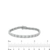 Thumbnail Image 4 of 0.25 CT. T.W. Cushion Multi-Diamond Collar Line Bracelet in Sterling Silver