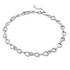 Thumbnail Image 1 of 0.50 CT. T.W. Diamond Alternating Infinity Link Anklet in Sterling Silver - 10"