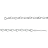 Thumbnail Image 1 of 0.50 CT. T.W. Diamond Alternating Infinity Link Anklet in Sterling Silver - 10"