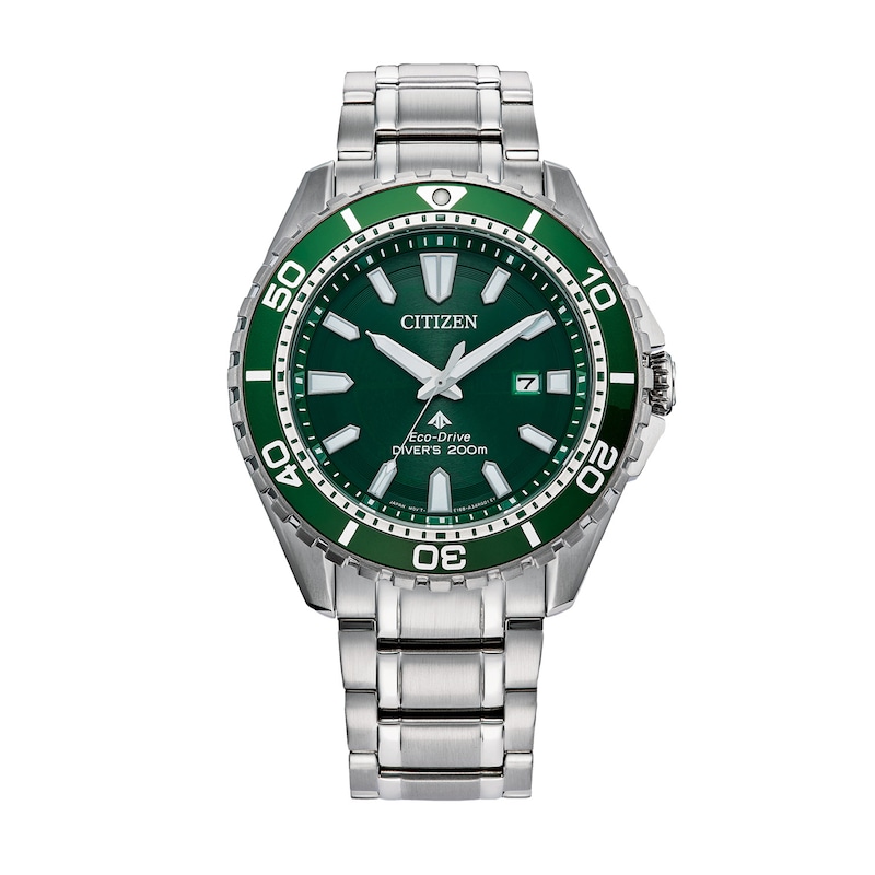 Main Image 1 of Men's Citizen Eco-Drive® Promaster Marine Dive Watch with Green Dial (Model: BN0199-53X)