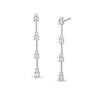 Thumbnail Image 1 of 0.25 CT. T.W. Diamond Duo Station Linear Bar Drop Earrings in Sterling Silver