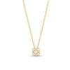 Thumbnail Image 1 of 0.20 CT. T.W. Diamond Cushion Flower Pendant in 10K Gold