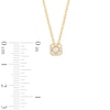Thumbnail Image 2 of 0.20 CT. T.W. Diamond Cushion Flower Pendant in 10K Gold