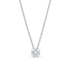 Thumbnail Image 1 of 0.20 CT. T.W. Diamond Cushion Flower Pendant in 10K White Gold