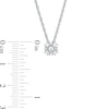 Thumbnail Image 2 of 0.20 CT. T.W. Diamond Cushion Flower Pendant in 10K White Gold