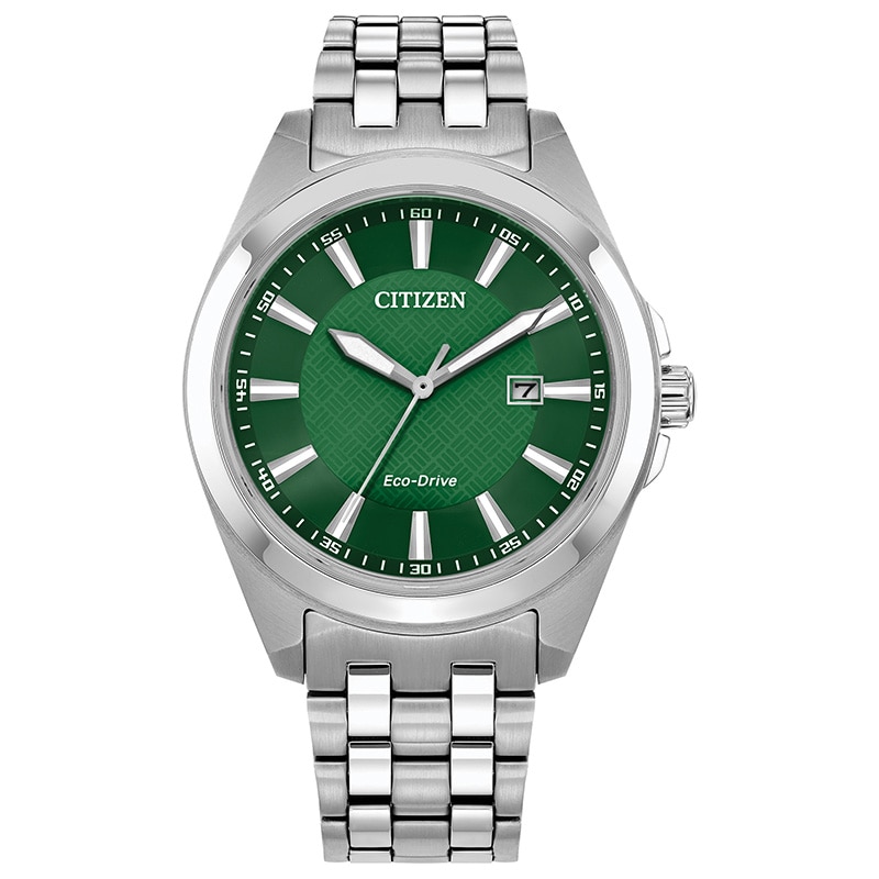 Men's Citizen Eco-Drive® Classic Watch with Green Dial (Model: BM7530-50X)