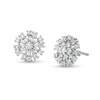 Thumbnail Image 1 of 0.50 CT. T.W. Diamond Snowflake Stud Earrings in Sterling Silver