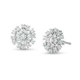 0.50 CT. T.W. Diamond Snowflake Stud Earrings in Sterling Silver