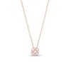 Thumbnail Image 1 of 0.20 CT. T.W. Diamond Cushion Flower Pendant in 10K Rose Gold