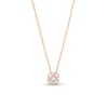 Thumbnail Image 0 of 0.20 CT. T.W. Diamond Cushion Flower Pendant in 10K Rose Gold