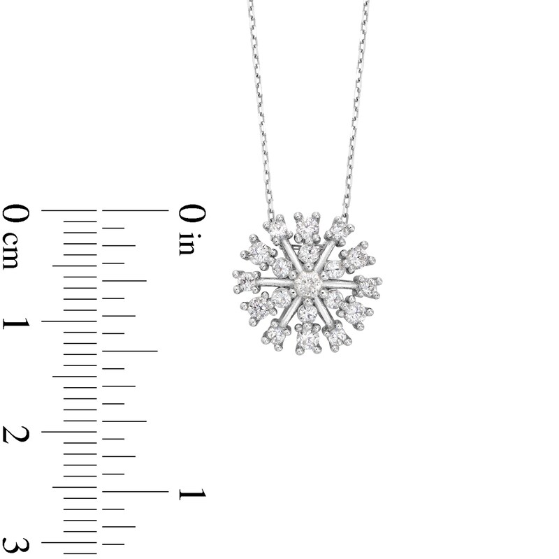 0.50 CT. T.W. Diamond Snowflake Pendant in Sterling Silver