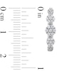 Thumbnail Image 3 of 0.50 CT. T.W. Multi-Diamond Cluster Hoop Earrings in Sterling Silver