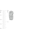 1.00 CT. T.W. Diamond Multi-Row Layered Woven Hoop Earrings in Sterling Silver