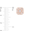 Thumbnail Image 3 of 0.20 CT. T.W. Diamond Cushion Flower Stud Earrings in 10K Rose Gold