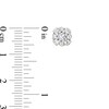 Thumbnail Image 3 of 0.20 CT. T.W. Diamond Cushion Flower Stud Earrings in 10K White Gold