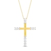 Thumbnail Image 1 of 1.00 CT. T.W. Certified Lab-Grown Diamond Cross Pendant in 10K Gold (I/I1)