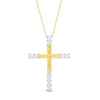 Thumbnail Image 0 of 1.00 CT. T.W. Certified Lab-Created Diamond Cross Pendant in 10K Gold (I/I1)