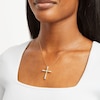 Thumbnail Image 2 of 1.00 CT. T.W. Certified Lab-Grown Diamond Cross Pendant in 10K Gold (I/I1)