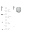 Thumbnail Image 2 of 0.10 CT. T.W. Diamond Miracle Cushion Frame Stud Earrings in Sterling Silver