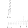 Thumbnail Image 3 of Alternating Heart-Shaped and Marquise-Cut White Lab-Created Sapphire Chandelier Necklace in Sterling Silver - 17"