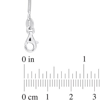 White Lab-Created Sapphire Double Strand Necklace in Sterling Silver - 17"
