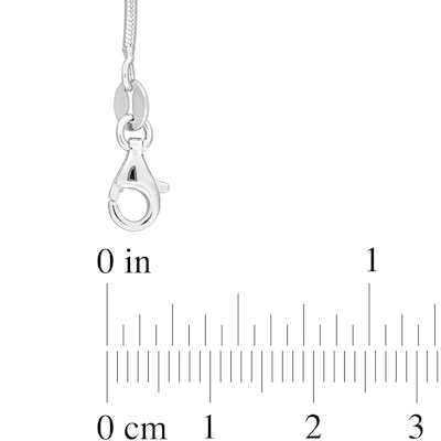 White Lab-Created Sapphire Double Strand Necklace in Sterling Silver - 17"