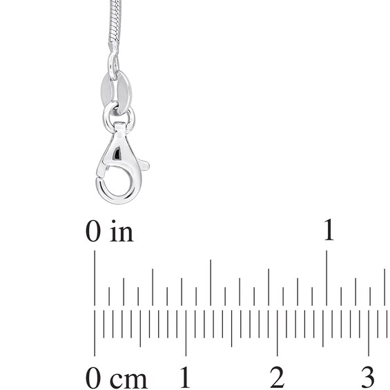 White Lab-Created Sapphire Double Strand Necklace in Sterling Silver - 17"