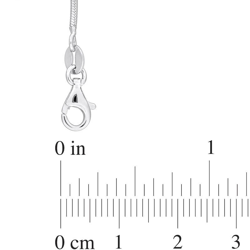 White Lab-Created Sapphire Double Strand Necklace in Sterling Silver - 17"