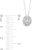 Thumbnail Image 3 of 0.10 CT. T.W. Diamond Miracle Oval Frame Pendant in Sterling Silver