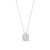 Thumbnail Image 0 of 0.10 CT. T.W. Diamond Miracle Cushion Frame Pendant in Sterling Silver