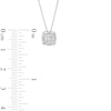 Thumbnail Image 3 of 0.10 CT. T.W. Diamond Miracle Cushion Frame Pendant in Sterling Silver