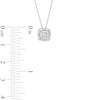 0.10 CT. T.W. Diamond Miracle Cushion Frame Pendant in Sterling Silver