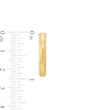 Diamond-Cut 25.0mm Oval Hoop Earrings in Hollow 14K Gold