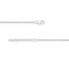 Thumbnail Image 3 of White Lab-Created Sapphire Heart and Lab-Created Ruby Bead Anklet in Sterling Silver - 10"