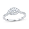 Thumbnail Image 1 of Sideways 0.69 CT. T.W. Marquise-Cut Diamond Frame Ring in 14K White Gold (I/SI2-I1)