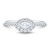 Thumbnail Image 3 of Sideways 0.69 CT. T.W. Marquise-Cut Diamond Frame Ring in 14K White Gold (I/SI2-I1)