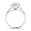 Thumbnail Image 2 of 0.69 CT. T.W. Cushion-Cut Diamond Double Frame Engagement Ring in 14K Two-Tone Gold (I/SI2)