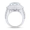 Thumbnail Image 2 of 3.95 CT. T.W. Oval Multi-Diamond Double Frame Engagement Ring in 14K White Gold