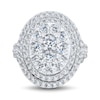 Thumbnail Image 3 of 3.95 CT. T.W. Oval Multi-Diamond Double Frame Engagement Ring in 14K White Gold