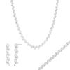 Thumbnail Image 1 of 1.63 CT. T.W. Diamond Cascading Tennis-Style Necklace, Bracelet and Drop Earrings Set in Sterling Silver