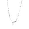 Thumbnail Image 2 of Paper Clip Chain Necklace and Bracelet Set in Solid Sterling Silver
