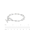 Thumbnail Image 4 of Paper Clip Chain Necklace and Bracelet Set in Solid Sterling Silver
