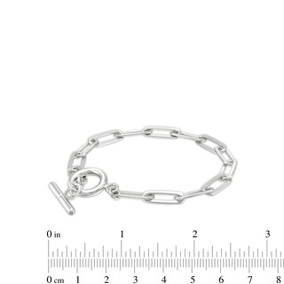 Paper Clip Chain Necklace and Bracelet Set in Solid Sterling Silver