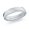 Men's 6.5mm Comfort-Fit Euro Engravable Wedding Band in 14K White Gold (1 Line)