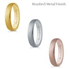 Men's 6.5mm Comfort-Fit Euro Engravable Wedding Band in 14K White Gold (1 Line)